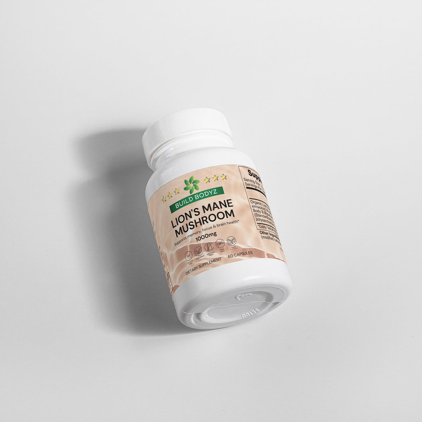 Organic Lions Mane Mushroom Supplement - Unlock Focus and Energy - 60 Vegan Capsules