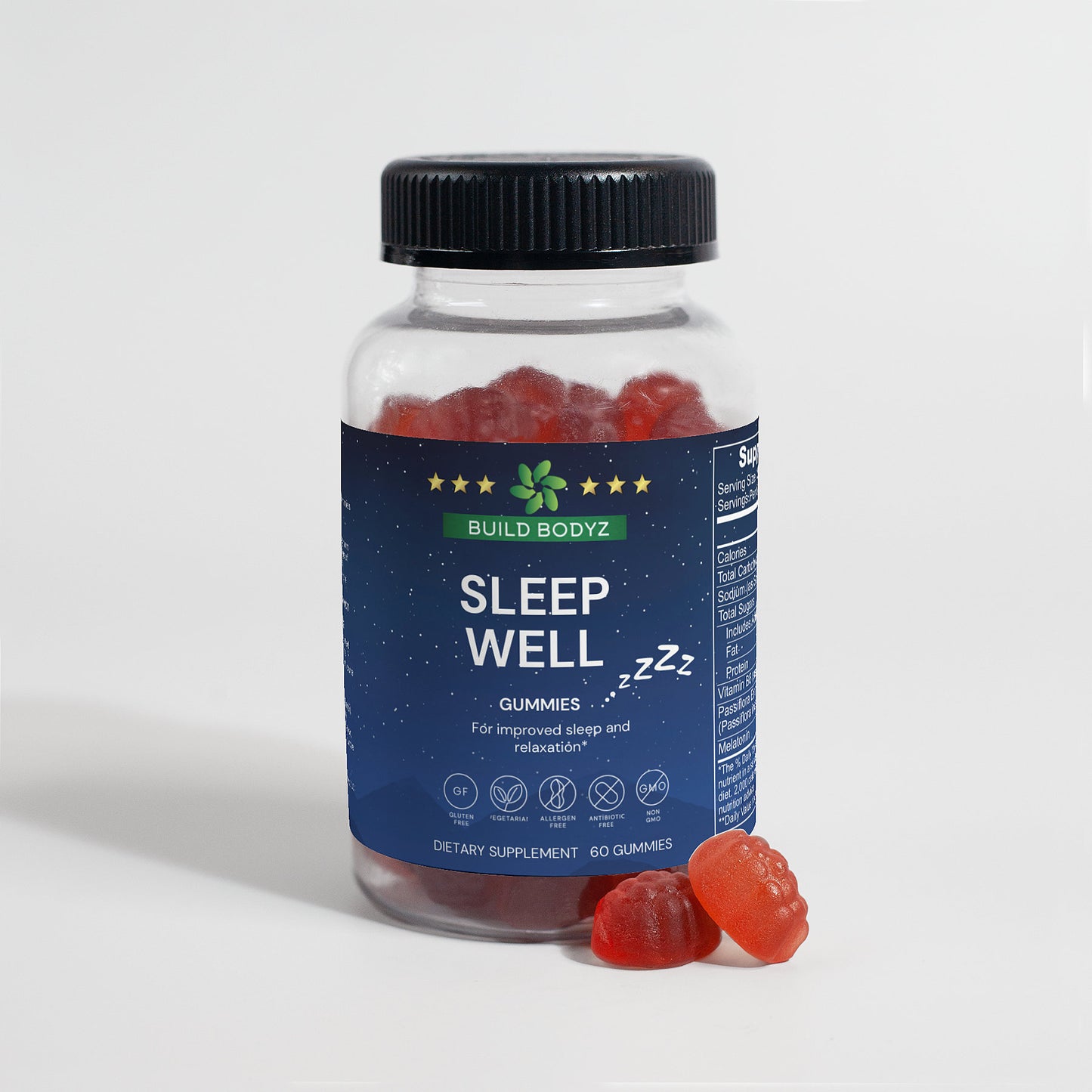 Passion Fruit Sleep Well Gummies (60 Count) for Adults - Enhance REM Sleep and Memory Functionality