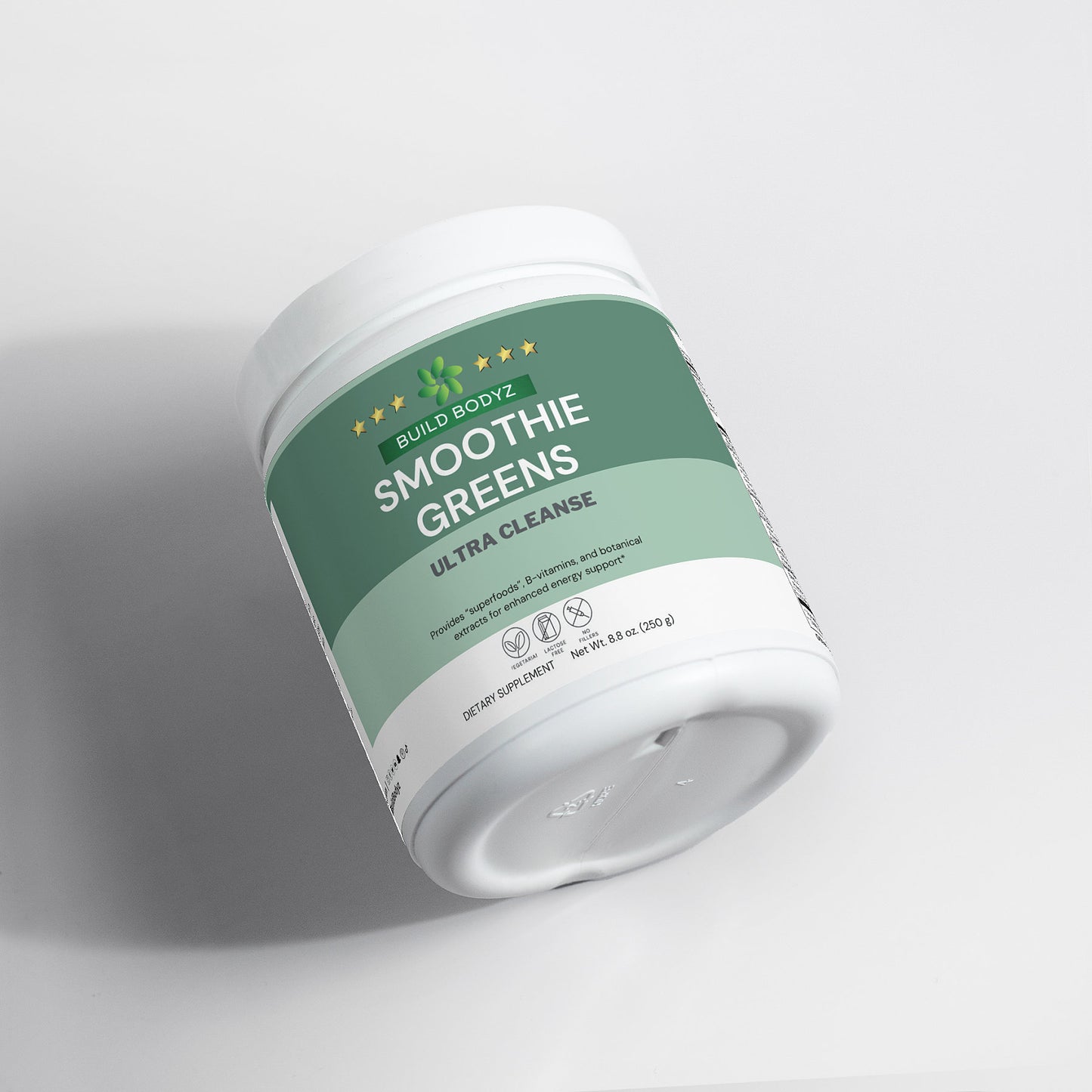 Ultra Cleanse Smoothie Greens: Organic Superfood Blend with B-Vitamins - 0.55lb (250g) - Vegetarian, and Lactose-Free