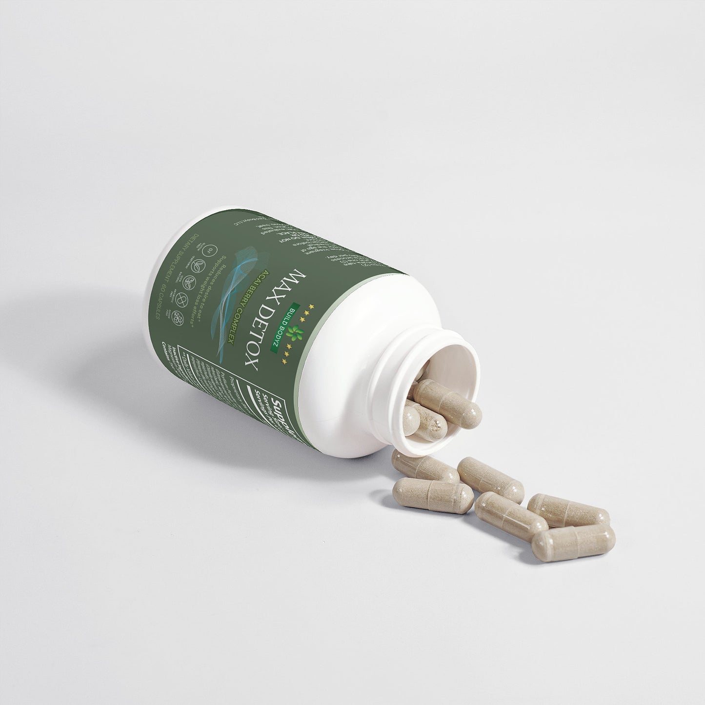 Max Detox Capsules (60) - Natural Liver Support and Toxin Cleanse for a Healthier You - (Acai detox)