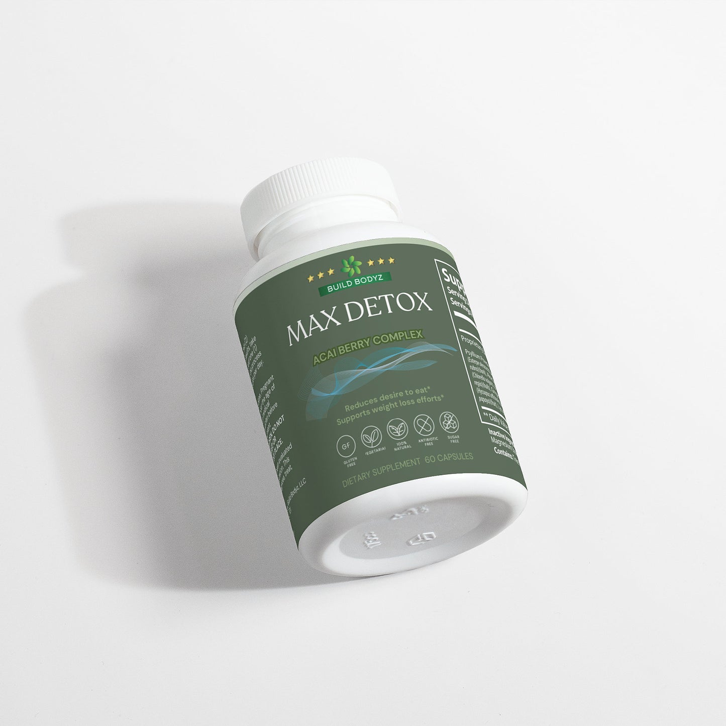 Max Detox Capsules (60) - Natural Liver Support and Toxin Cleanse for a Healthier You - (Acai detox)