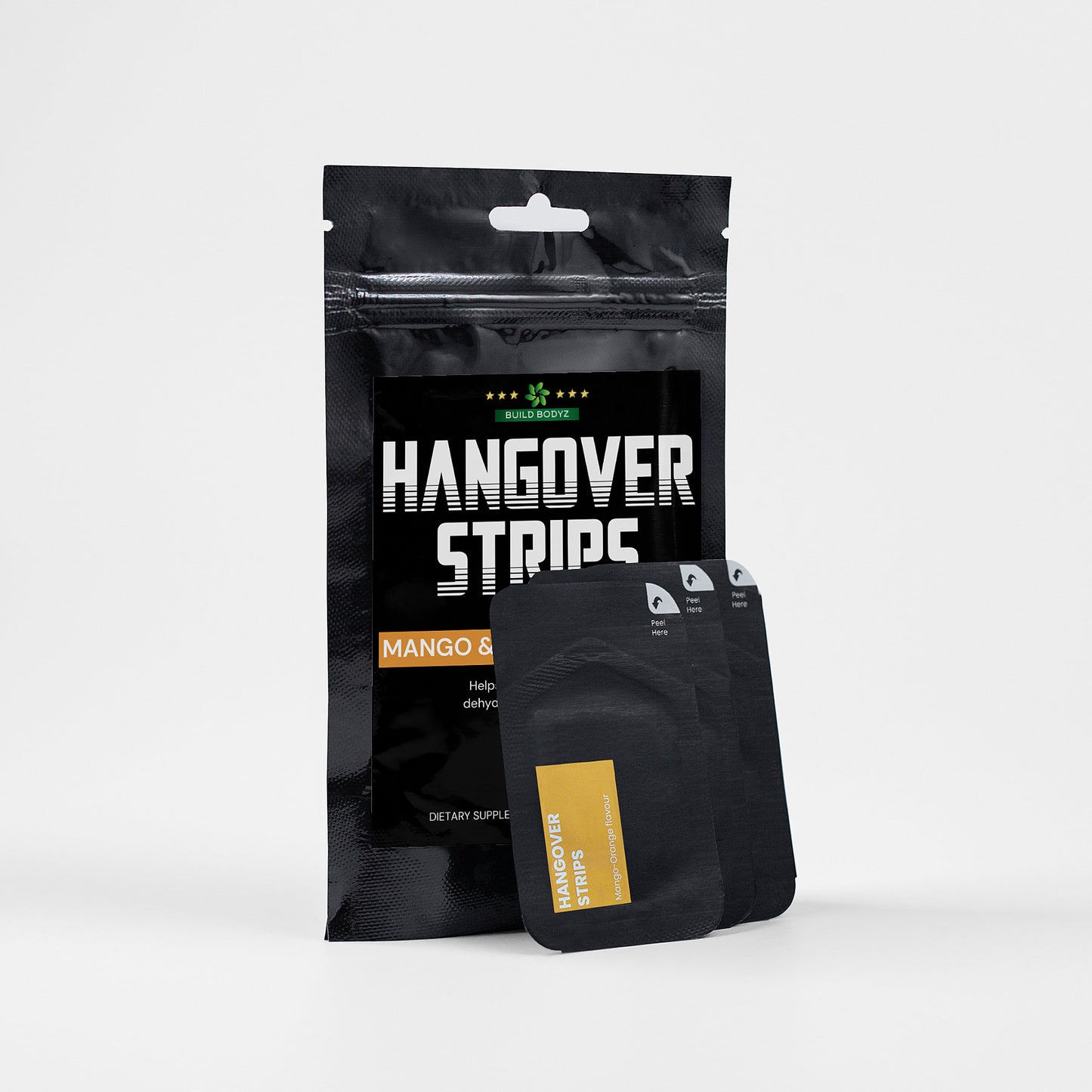 Instant Hangover Relief Strips with Curcumin and Natural Remedies - 30 Strips for Your Post-Party Rescue