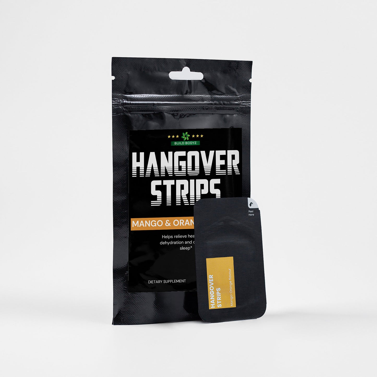 Instant Hangover Relief Strips with Curcumin and Natural Remedies - 30 Strips for Your Post-Party Rescue
