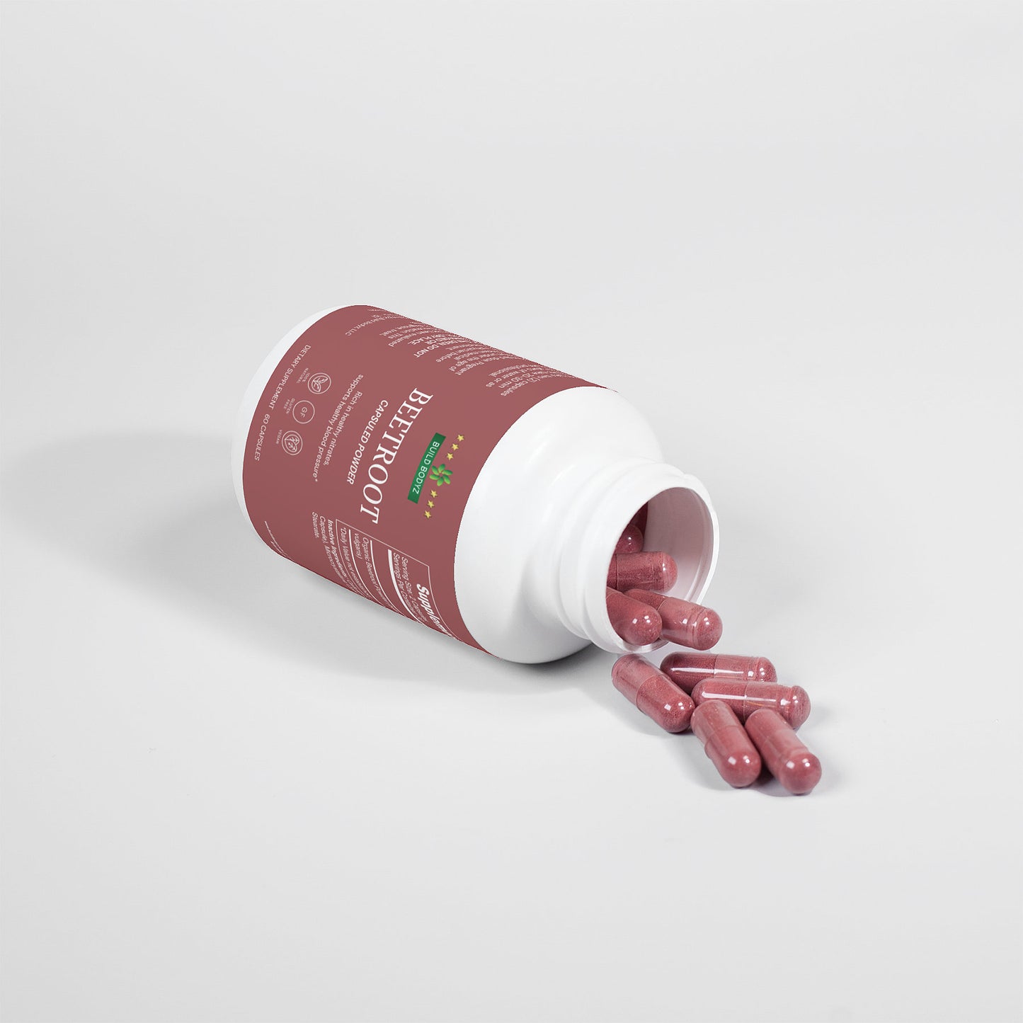 Organic Beetroot Capsules - Natural Nitric Oxide Booster with Antioxidants and Heart Health Benefits