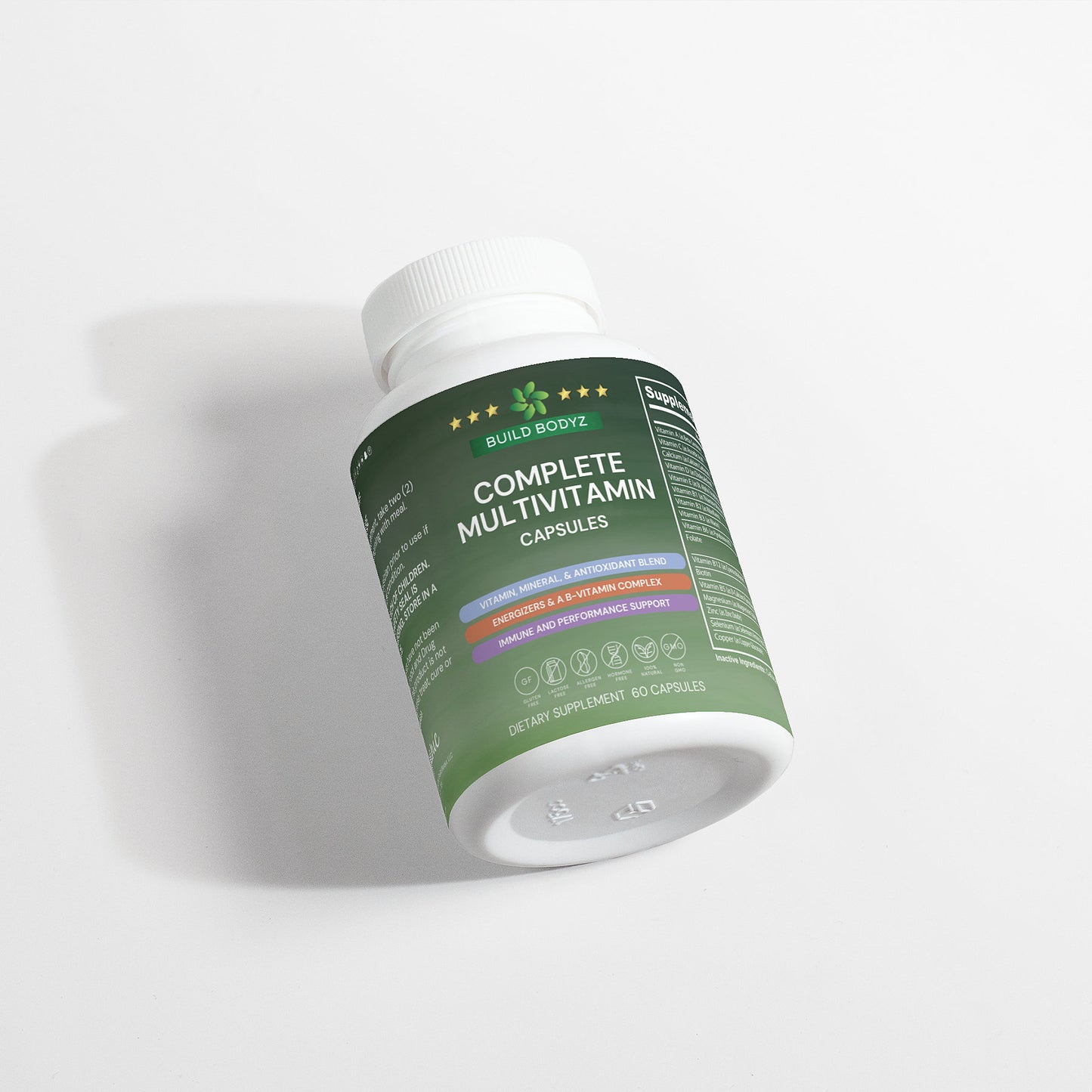 Complete Multivitamin with Immune Support and Antioxidants - 60 Capsules, Gluten-Free, Non-GMO