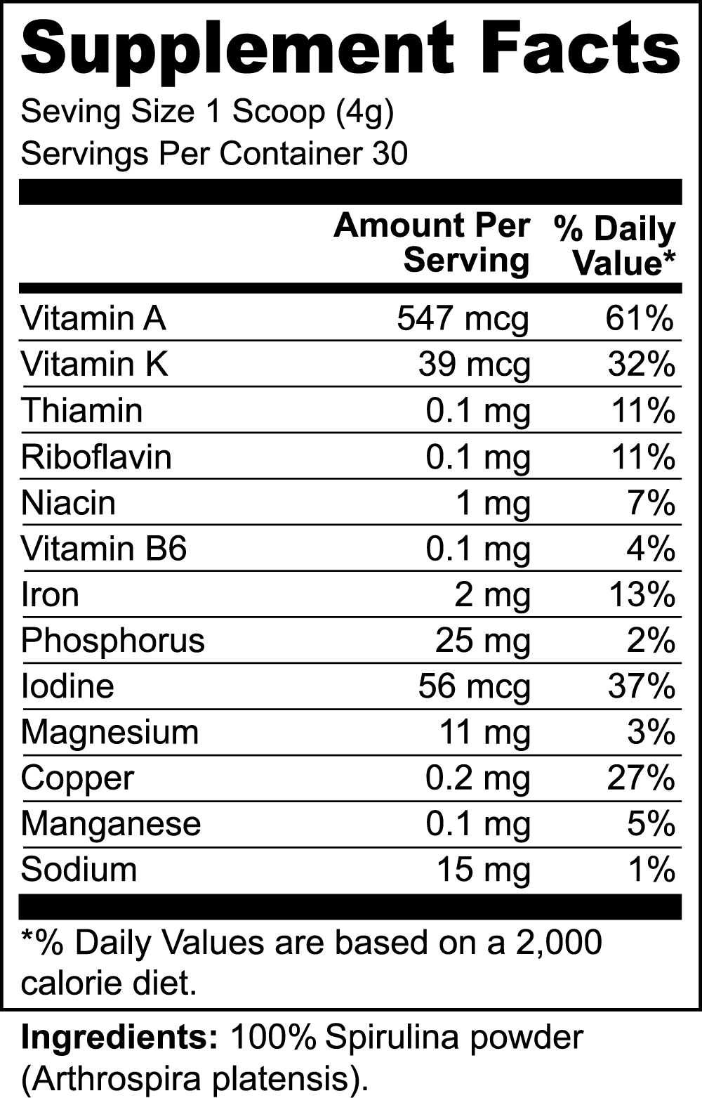 Organic Spirulina Powder - Nutrient-Rich Superfood for Vitality and Wellness