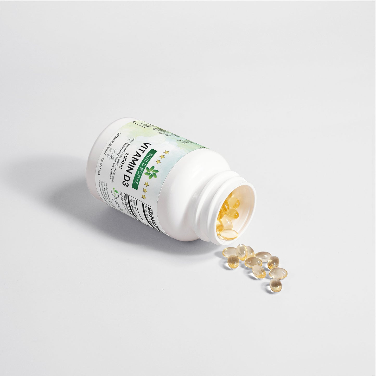 Vitamin D3 (2,000 IU) - Essential for Bone and Muscle Health - 100 Softgels, Gluten-Free