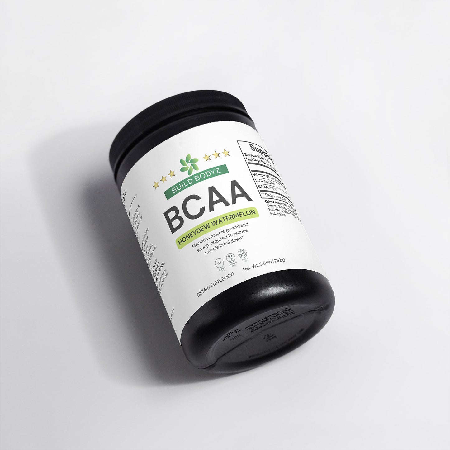 BCAA Post Workout Powder for Lean Muscle and Recovery (Honeydew/Watermelon) - Gluten-Free, Sugar-Free (292g)