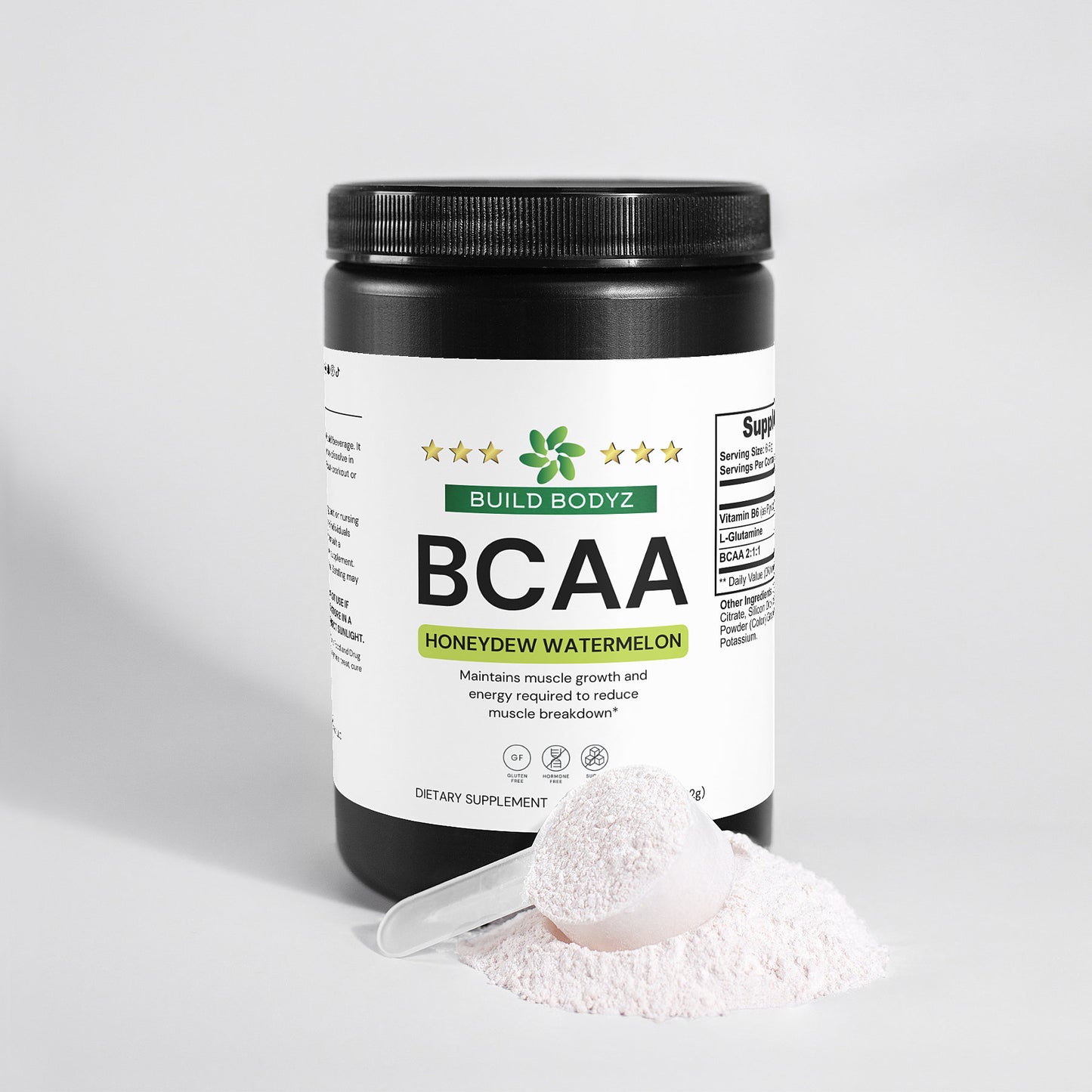 BCAA Post Workout Powder for Lean Muscle and Recovery (Honeydew/Watermelon) - Gluten-Free, Sugar-Free (292g)
