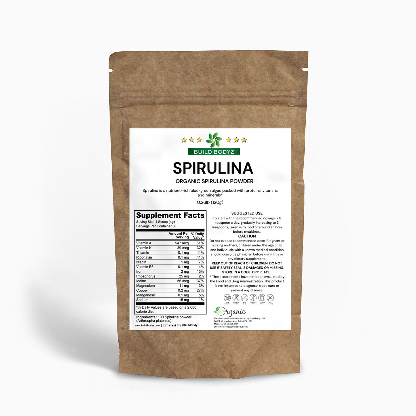 Organic Spirulina Powder - Nutrient-Rich Superfood for Vitality and Wellness