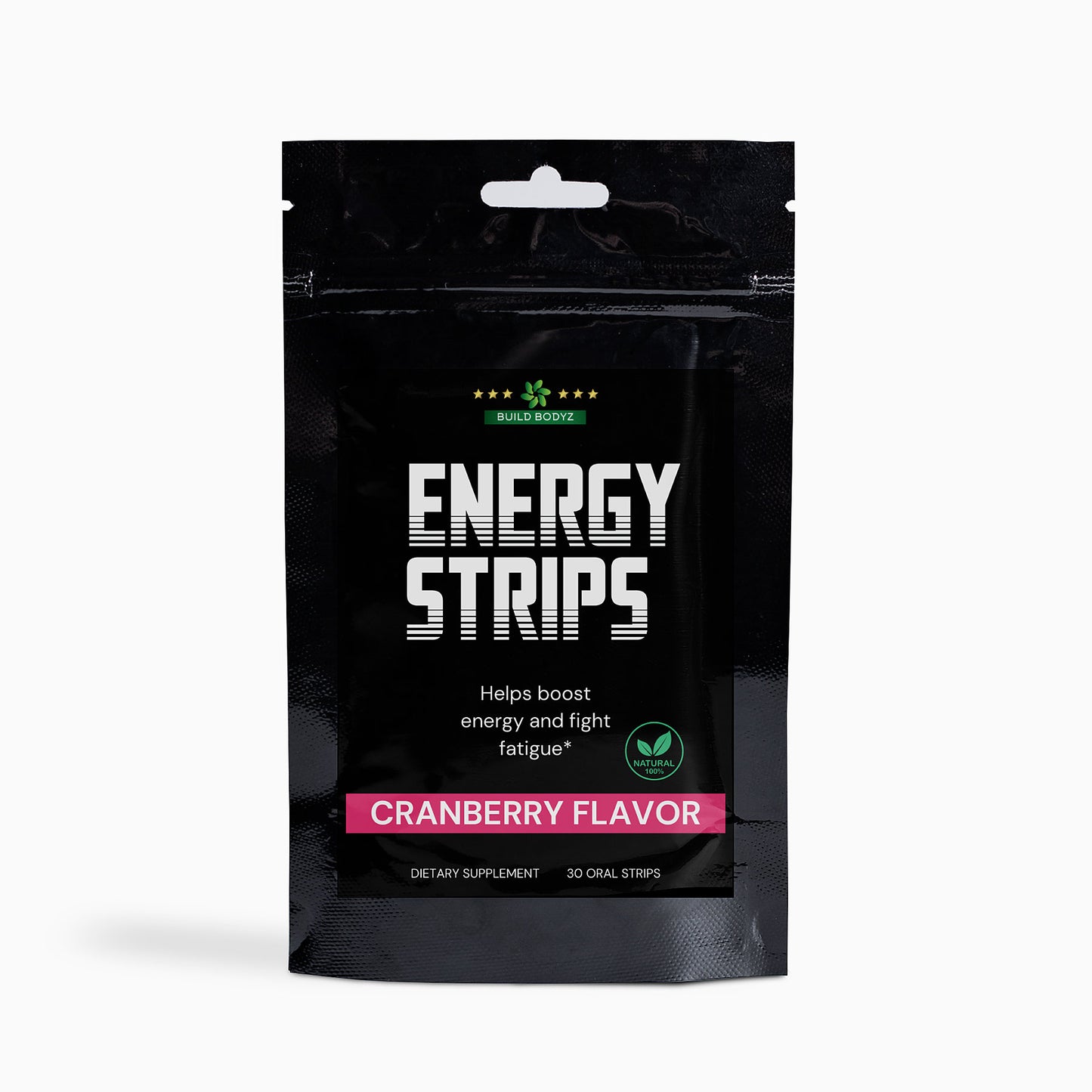 Natural Energy Oral Strips with Green Tea Caffeine and L-Theanine - Boost Focus and Endurance On-The-Go"