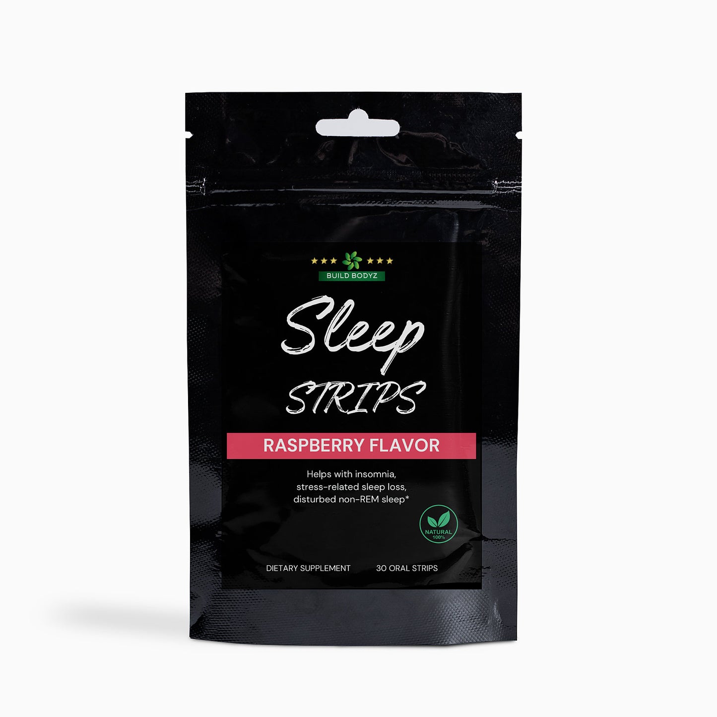 Natural Sleep Aid Oral Strips with Valerian and Melatonin - 30 Strips for Quality Sleep