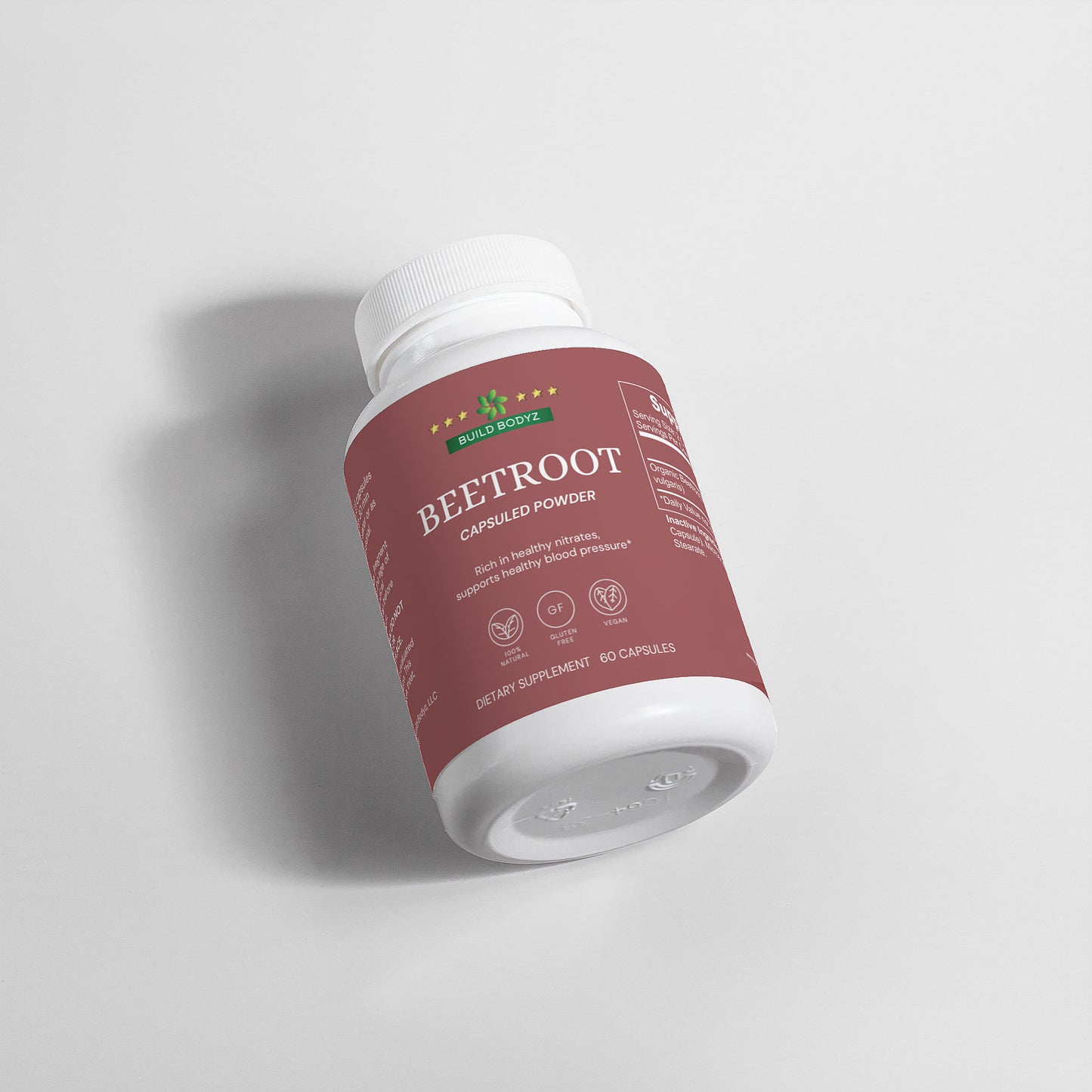 Organic Beetroot Capsules - Natural Nitric Oxide Booster with Antioxidants and Heart Health Benefits