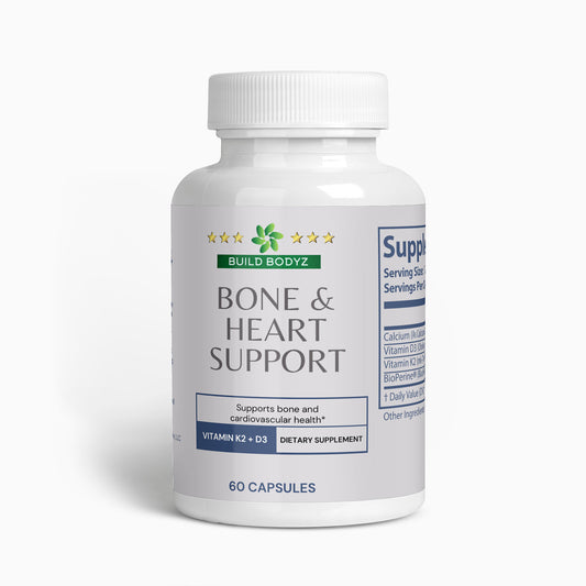 Bone and Heart Health Support - Vitamin D3 and K2 Capsules - 60 Caps - USA Made, Gluten-Free