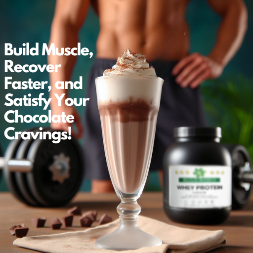 Chocolate Whey Protein Concentrate - Fast Muscle Growth and Recovery - 2lb (907g) - Gluten-Free